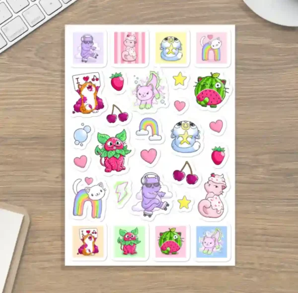 Sticker Collection: Cute Cat Characters