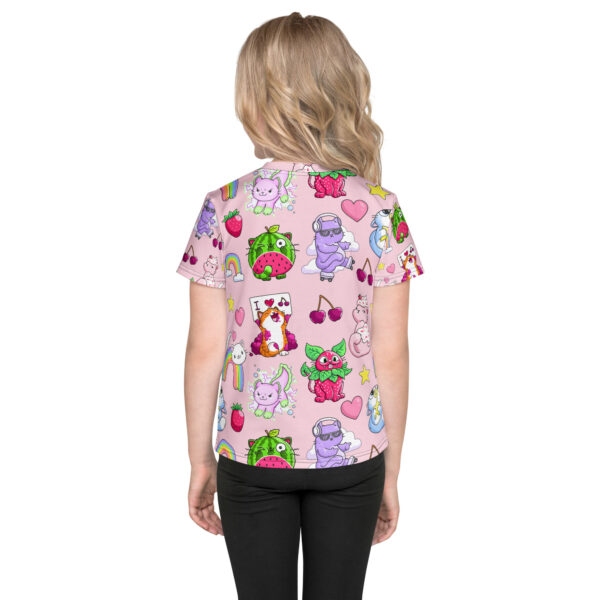 Cute Cats Pattern Kids crew neck t-shirt