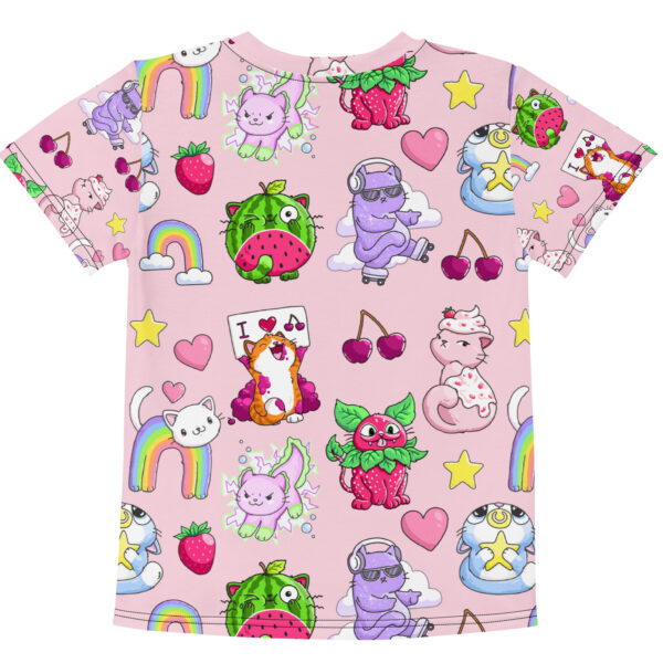 Cute Cats Pattern Kids crew neck t-shirt