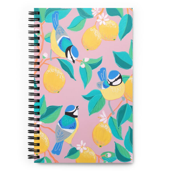 Birds and Lemons Spiral notebook