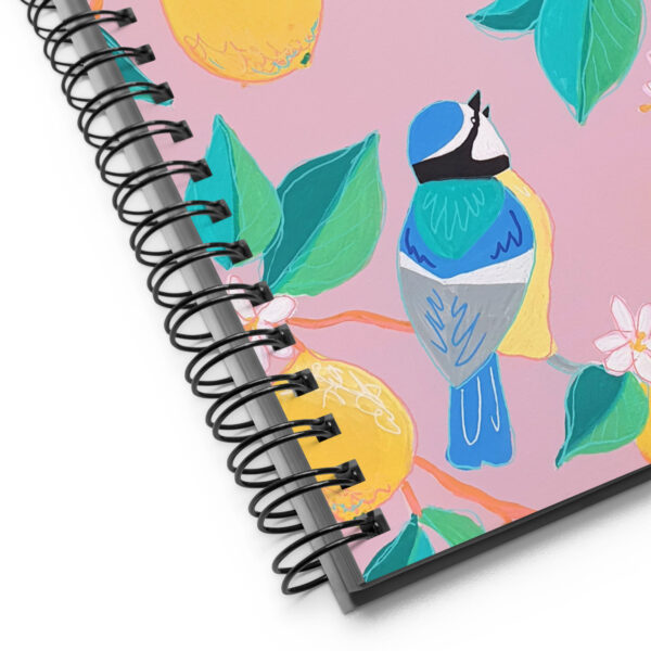 Birds and Lemons Spiral notebook