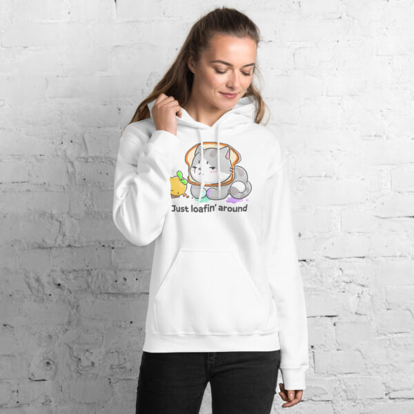 unisex-heavy-blend-hoodie-white-front-691ee24bee8df.jpg Penelope & Pumpkin "Just Loafin' Around" Hoodie