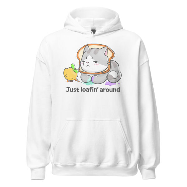 unisex-heavy-blend-hoodie-white-front-691ee24bf2fbc.jpg Penelope & Pumpkin "Just Loafin' Around" Hoodie