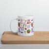 Cute Cats Pattern White glossy mug