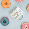 Cute Cats Rainbows Phoebe White glossy mug