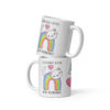 Cute Cats Rainbows Phoebe White glossy mug