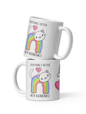 white-glossy-mug-white-11-oz-front-view-691f472032202.jpg Cute Cats Rainbows Phoebe White glossy mug