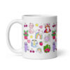 Cute Cats Pattern White glossy mug