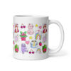 Cute Cats Pattern White glossy mug