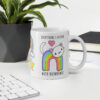 Cute Cats Rainbows Phoebe White glossy mug
