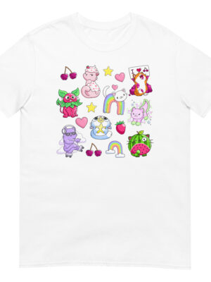 unisex-basic-softstyle-t-shirt-white-front-694ba29de5745.jpg Cute Cats Short-Sleeve Unisex T-Shirt