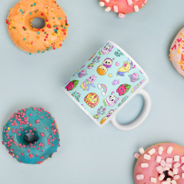 Planet Candyna White glossy mug