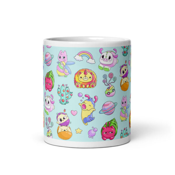 Planet Candyna White glossy mug