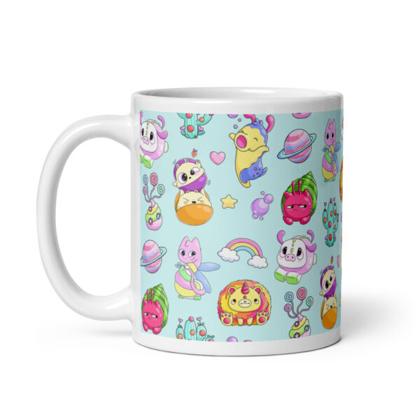 Planet Candyna White glossy mug