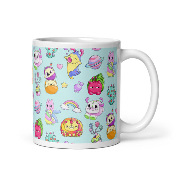 Planet Candyna White glossy mug