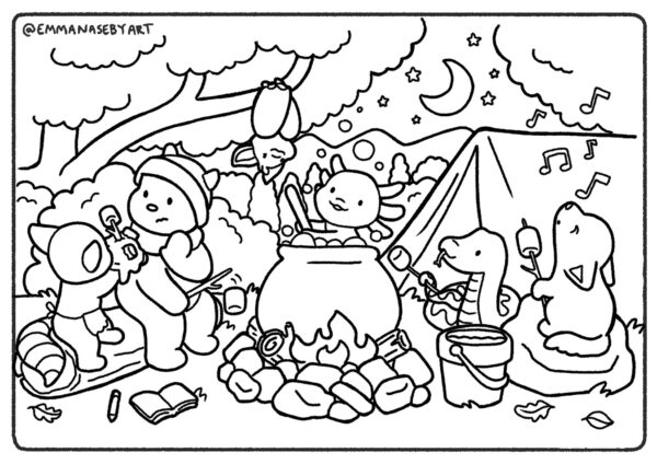 Draw Stuff Outside - Campfire Critters