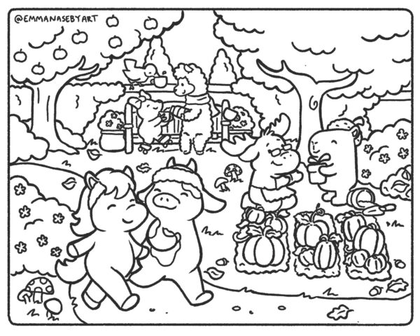 Draw Stuff Outside - Critter Town Autumn Garden