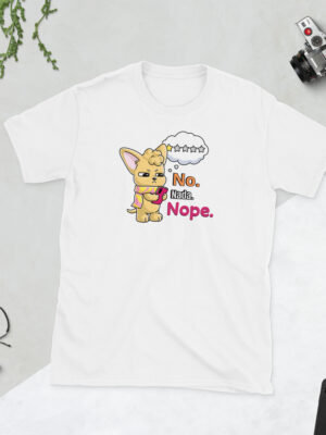 Candy-Pop "Nope. Nada. Nope." Slogan Short-Sleeve Unisex T-Shirt