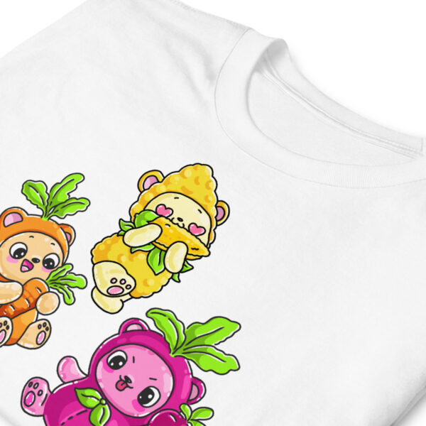 Candy-Pop "Let's Veg Out!" Slogan Short-Sleeve Unisex T-Shirt