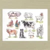 Farm animals Farm Animals Art Print
