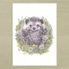 Floral hedgehog Floral Hedgehog Art Print