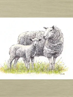 Loving Ewe Loving Ewe Art Print