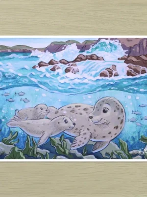 Seals Seal Family Art Print