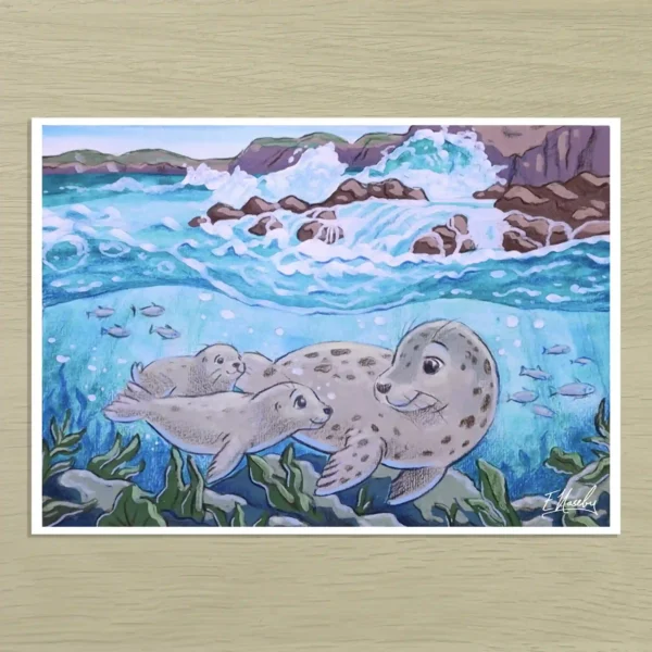 Seal Family Art Print