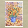 Sunflowers Golden Sunflowers Art Print