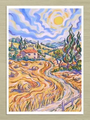 Golden Wheat Fields Art Print