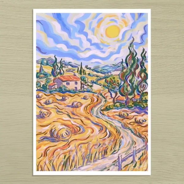 Wheat fields Golden Wheat Fields Art Print
