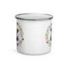 Floral Badger Enamel Mug