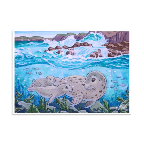 Seal Family Art Print