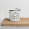 Floral Hare Enamel Mug
