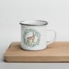 Floral Hare Enamel Mug