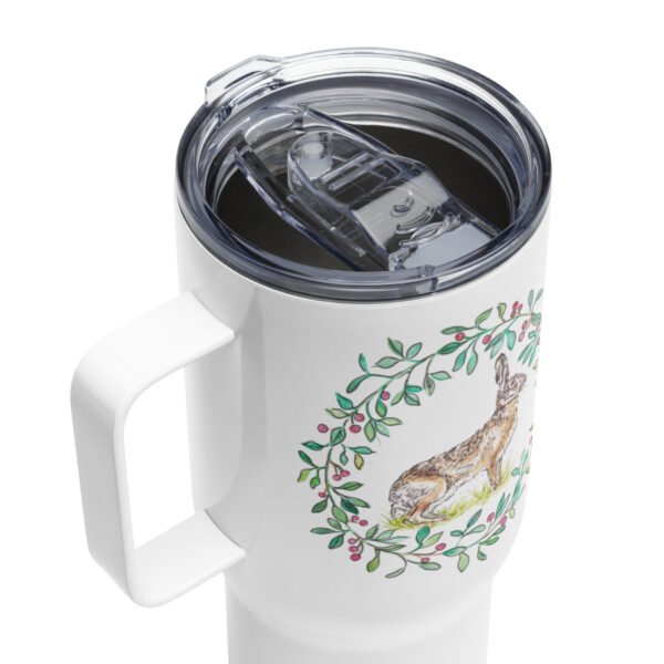 Floral Hare Travel Mug