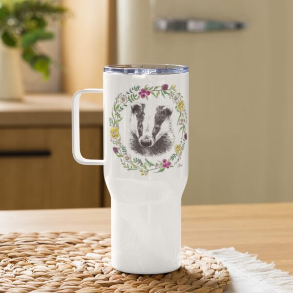 travel-mug-with-a-handle-white-25-oz-right-6a6ddc31e71e6.jpg Floral Badger Travel Mug