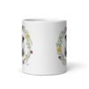 Floral Badger White Glossy Mug