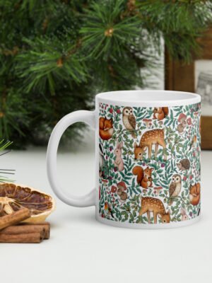Forest Animals White glossy mug