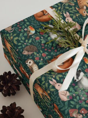 Forest Animals Wrapping paper sheets